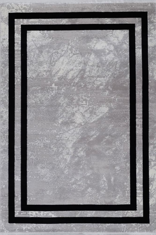 Aspendos Modern 4228C Gri – Siyah Akrilik Makina Halı